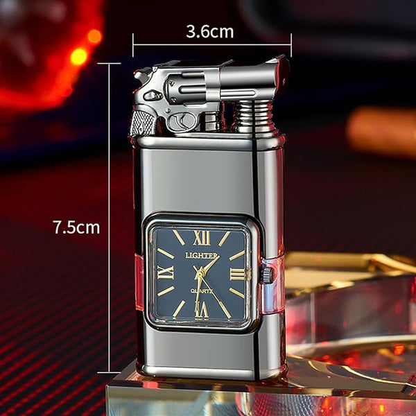 Windproof Lighter Vintage Watch Bezel Jet flame Torch