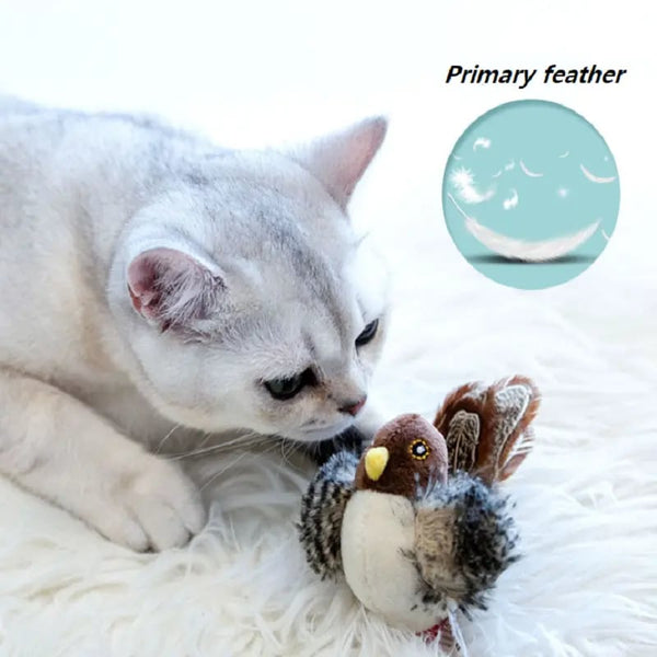 🐾Interactive Chirping Bird Cat Toy✈️