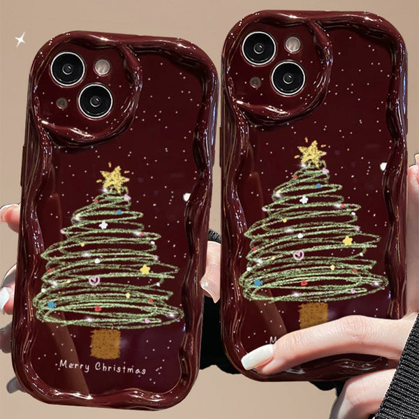 Christmas-Themed Full Coverage Phone Case with Lanyard